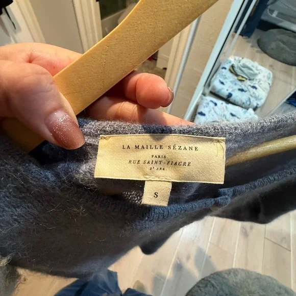 Sezane Gaspard Cardigan Bleu Vintage. - Size S - Picture 3 of 9